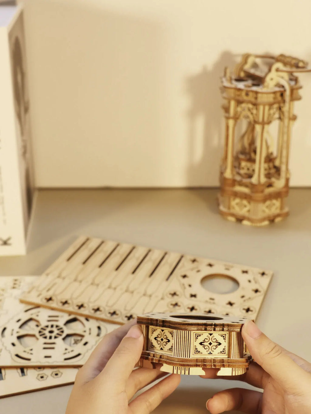 3D Wooden Vintage Lantern Puzzle Kit – view 4