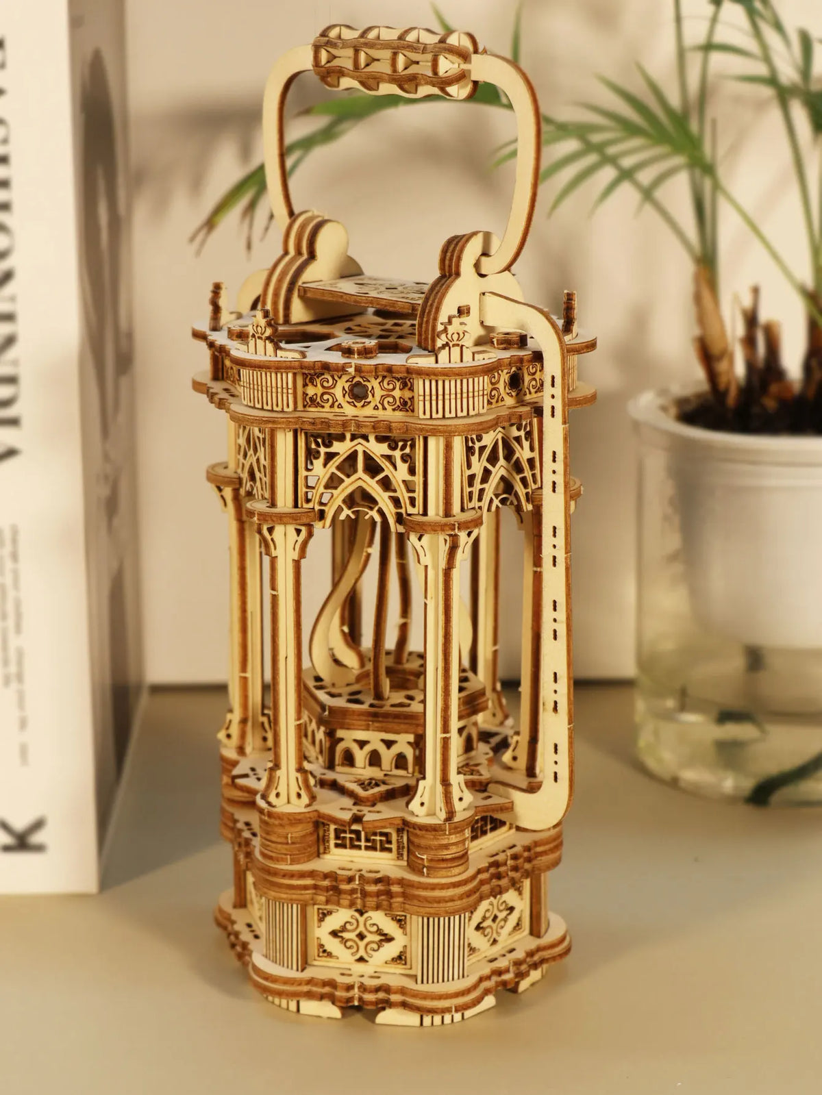 3D Wooden Vintage Lantern Puzzle Kit – view 3