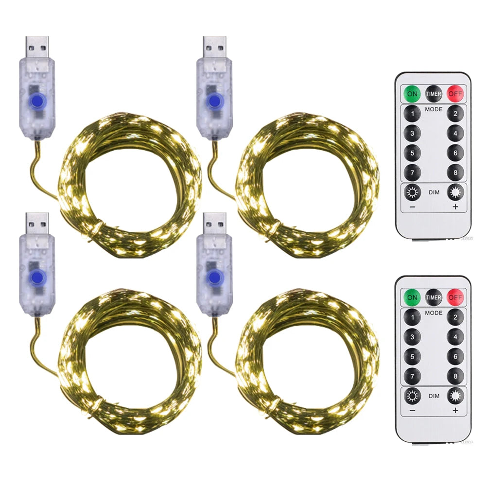 USB Copper Wire Fairy Lights – Warm Glow String Lights – view 1