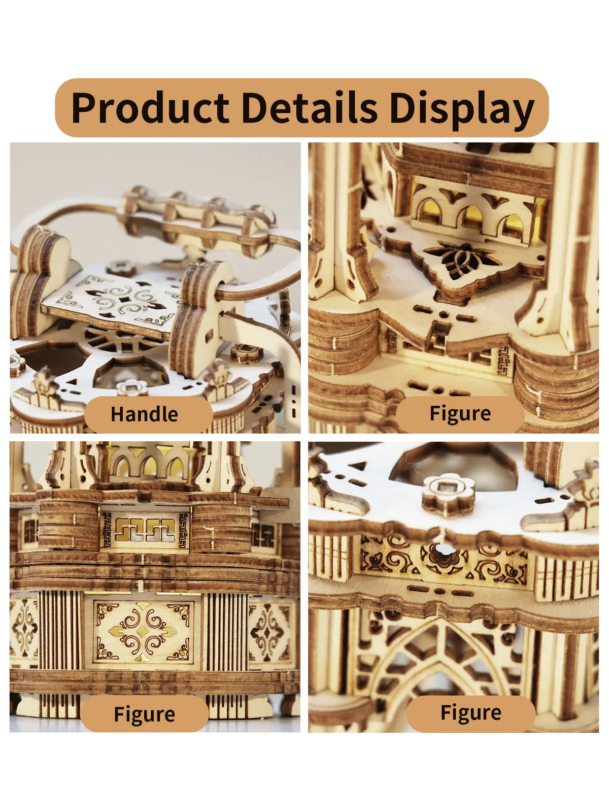 3D Wooden Vintage Lantern Puzzle Kit – view 5
